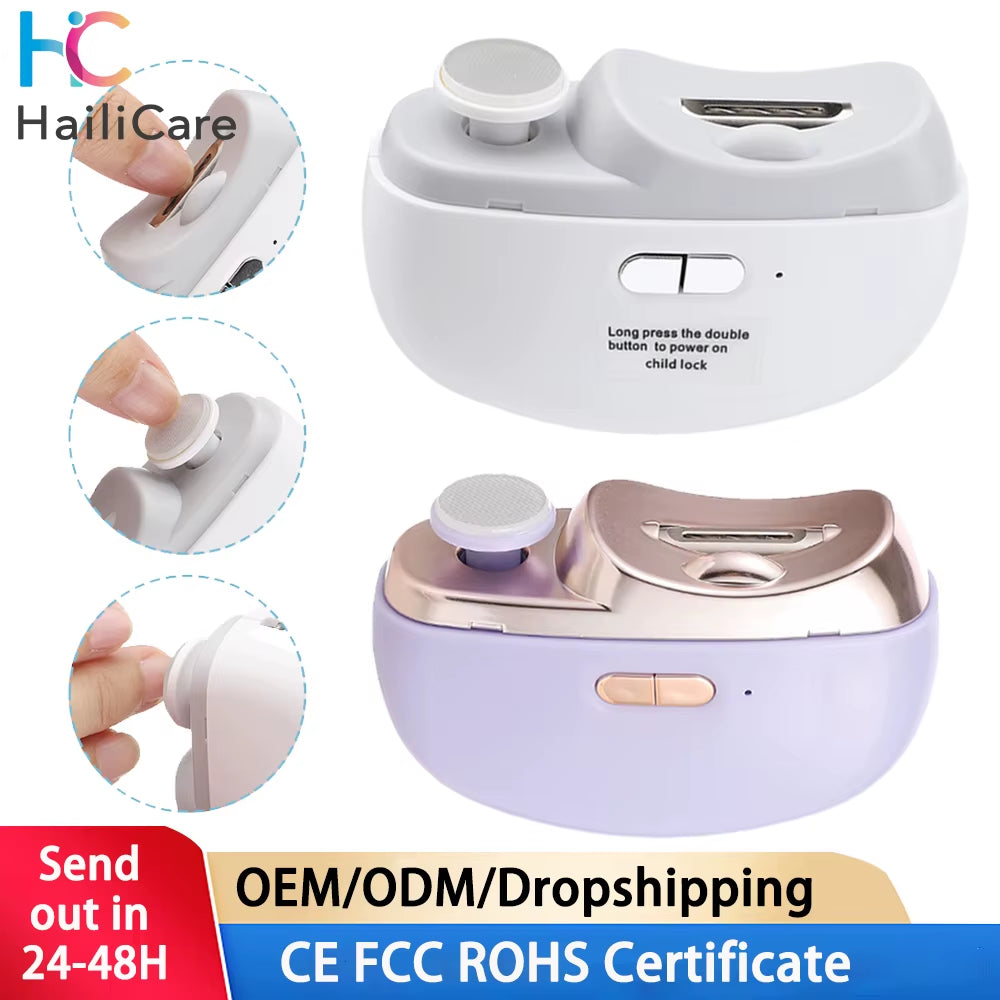 Automatic Electric Nail Clipper Multifunctional Nail Polishing Grinder for Children Adult Nail Trimmer Rechargeable Nail Scissor