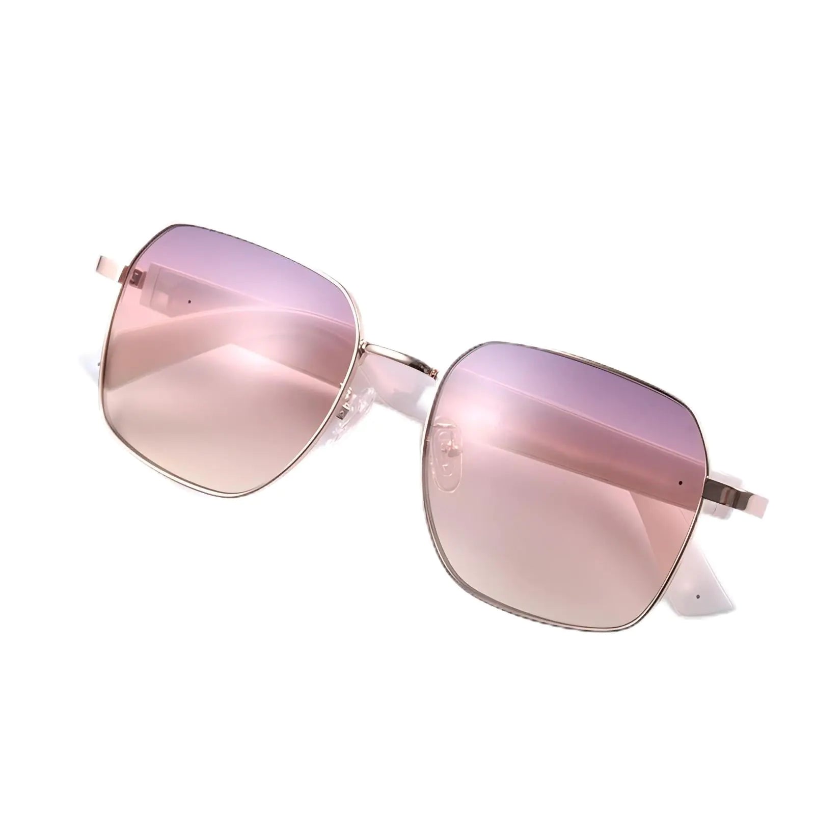 K KSTYLE Smart Sunglasses for Women - Kkstyle Bluetooth-Enabled Glasses Equipped with Microphone and Speakers Fast-Charging Audio Sunglasses Voice Assistant Functionality - Pink