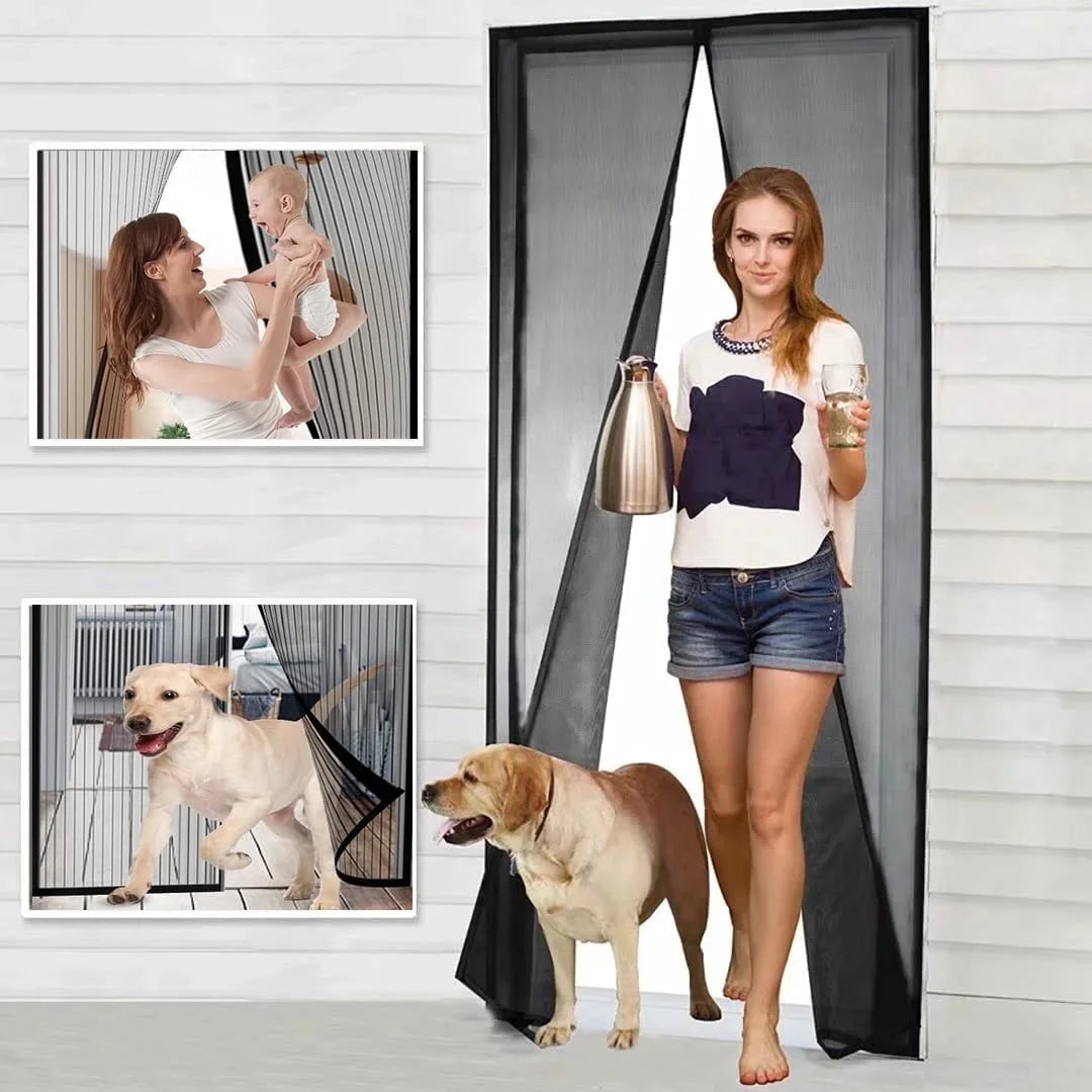 Magnetic Screen Door - the Original Self-Closing, Pet Friendly Walk through Door Screen Magnetic Closure (38 X 82 Inch) - Retractable Screen Door Mesh Keeps Bugs Out - Magnet Screen Door