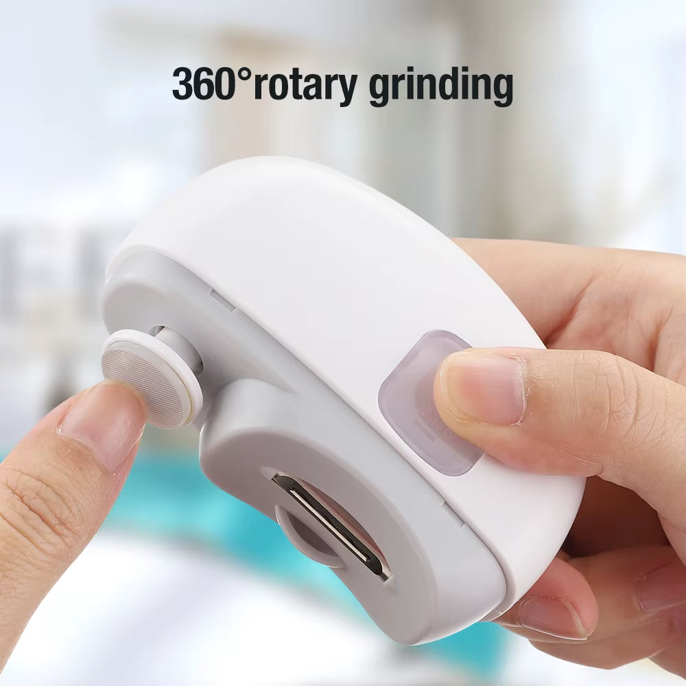 Automatic Electric Nail Clipper Multifunctional Nail Polishing Grinder for Children Adult Nail Trimmer Rechargeable Nail Scissor