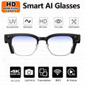 8MP HD Smart Video Glasses anti Shake Video Recording WIFI Bluetooth Transmission Object Recognition Slide Touch Smart Glasses