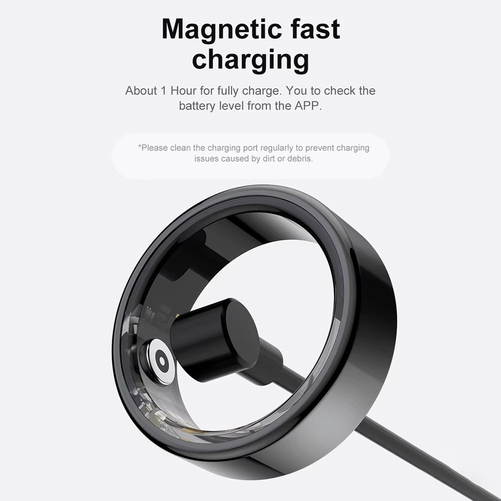 R02 Smart Ring Health Tracker 5.0 Bluetooth-Compatible Heart Rate Tracker IP68 & 5ATM Waterproof Wearable for Android for IOS