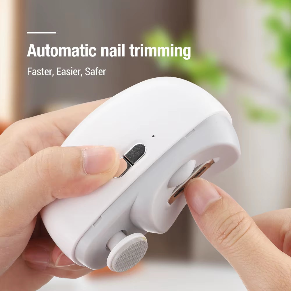 Automatic Electric Nail Clipper Multifunctional Nail Polishing Grinder for Children Adult Nail Trimmer Rechargeable Nail Scissor