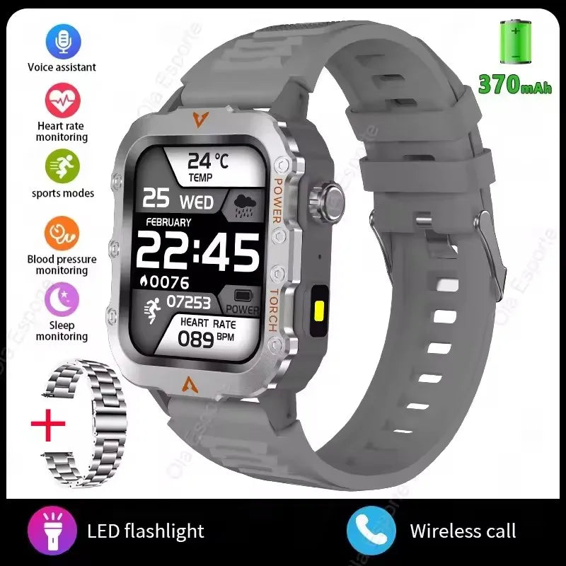 New GPS Sport Smart Watch Waterproof BT Call Militarygrade Outdoor Smartwatch IP67 for Men Women Fashion Business Smartbracelet